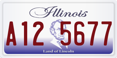 IL license plate A125677