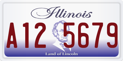 IL license plate A125679