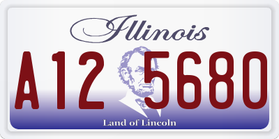 IL license plate A125680