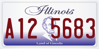 IL license plate A125683