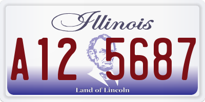 IL license plate A125687