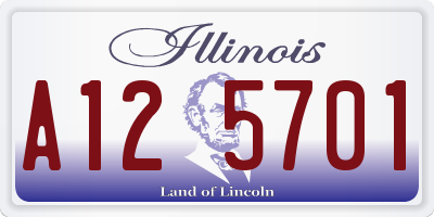 IL license plate A125701