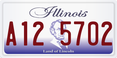IL license plate A125702