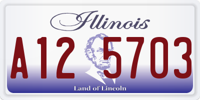 IL license plate A125703