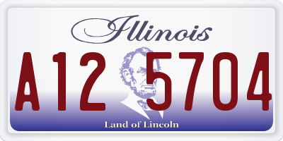 IL license plate A125704