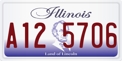IL license plate A125706