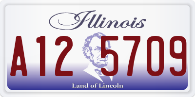 IL license plate A125709