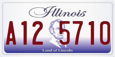 IL license plate A125710