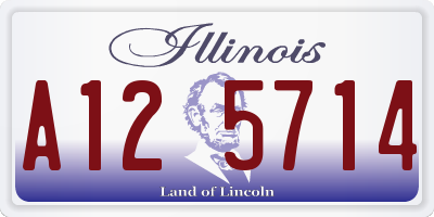 IL license plate A125714