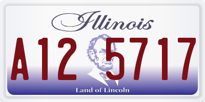 IL license plate A125717