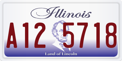 IL license plate A125718