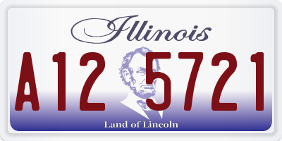 IL license plate A125721
