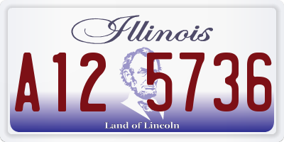 IL license plate A125736