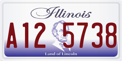 IL license plate A125738