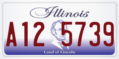 IL license plate A125739