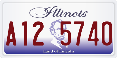 IL license plate A125740