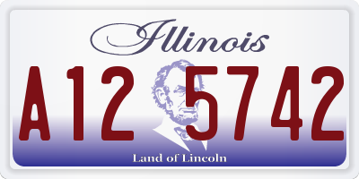 IL license plate A125742
