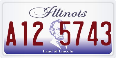 IL license plate A125743