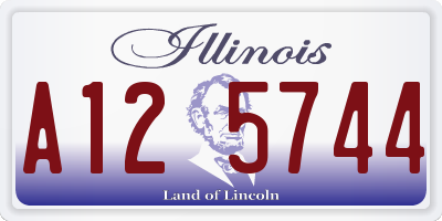 IL license plate A125744