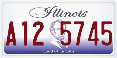 IL license plate A125745