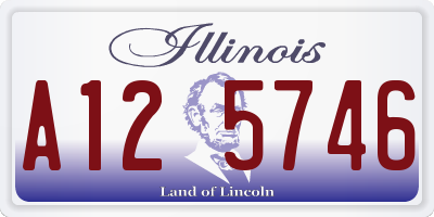 IL license plate A125746