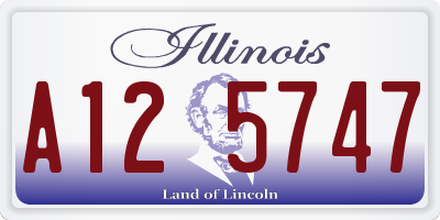 IL license plate A125747