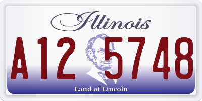 IL license plate A125748