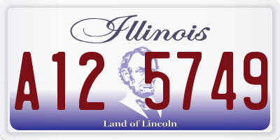 IL license plate A125749