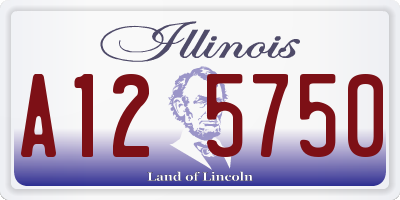 IL license plate A125750