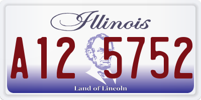 IL license plate A125752