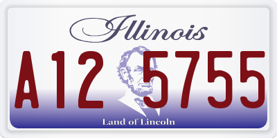 IL license plate A125755