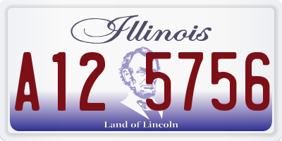IL license plate A125756