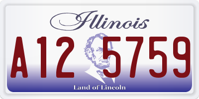 IL license plate A125759