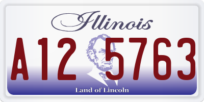 IL license plate A125763
