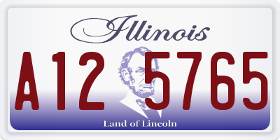 IL license plate A125765