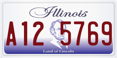 IL license plate A125769
