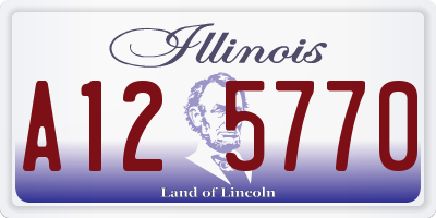 IL license plate A125770