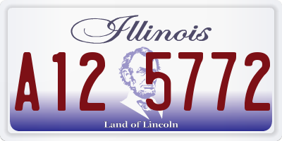 IL license plate A125772