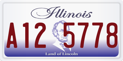 IL license plate A125778