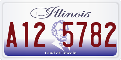 IL license plate A125782