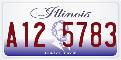 IL license plate A125783
