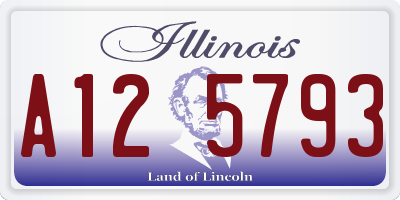 IL license plate A125793