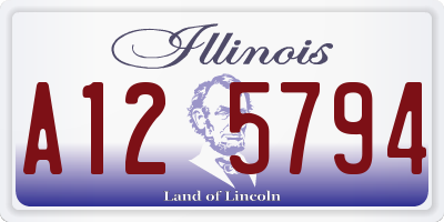 IL license plate A125794