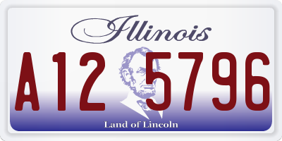 IL license plate A125796