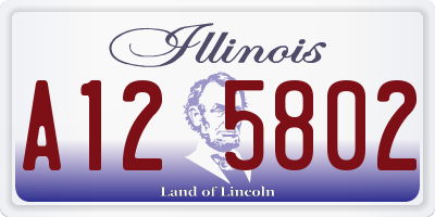 IL license plate A125802