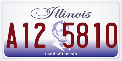 IL license plate A125810