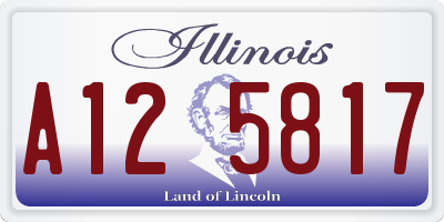 IL license plate A125817
