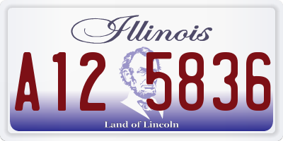 IL license plate A125836