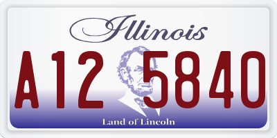 IL license plate A125840