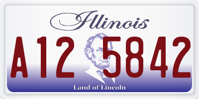 IL license plate A125842